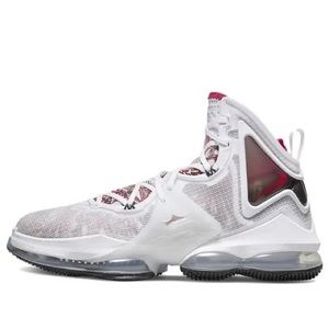 Men’s Nike Lebron 19 Sketch Basketball Shoes White/University Red/Black Sz 11
